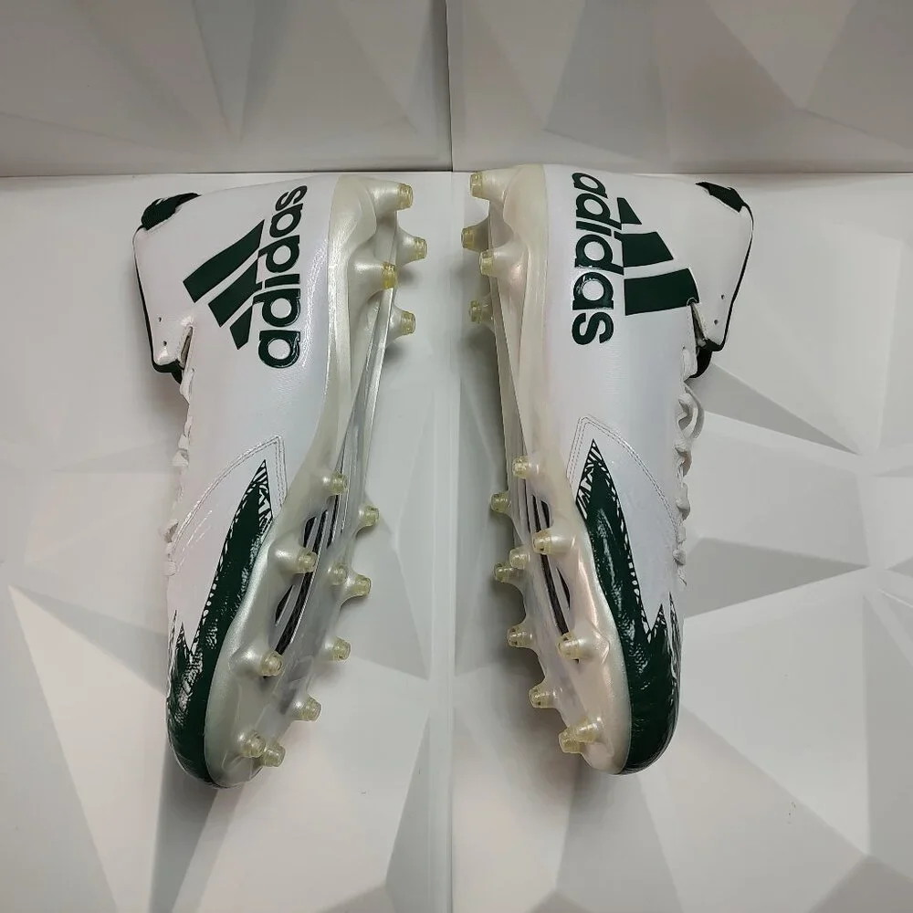 Adidas Mens Football Cleats 16 White Green Shoe Lacrosse Freak X Carbon High - Picture 11 of 13